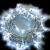 Catena luminosa 20 m, 200 maxiled Flashled Diamond, SENZA alimentazione, prolungabile, cavo bianco, bianco ghiaccio