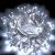 Catena luminosa 10 m, 200 maxi led luce fissa, SENZA trasformatore, prolungabile cavo bianco, bianco ghiaccio