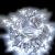 Catena luminosa 10 m 200 maxiled Flashled Diamond, SENZA alimentazione, prolungabile cavo bianco, bianco ghiaccio