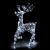 Renna galoppante h85 cm in cristalli di acrilico 200 led - luce fissa - bianco caldo 