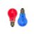 Set 2 lampadine ricambio E27 goccia A60 36V - filament led rosso e blu