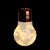 Lampadina a goccia di vetro e metallo color rame - Ø14cm - 40 microled - bianco classic