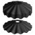 Kit 8 paralume coprilampada Ø 25 cm in ABS per lampadine Vintage Led - nero