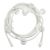 Catena 5 m con 8 portalampade E27 prolungabile cavo bianco Vintage Led Pro modulare professionale
