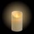 Candela Ø 7,5 x h 12,5 cm in cera ruvida Avorio, moving flame, led bianco classic