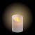 Candela Ø 7,5 x h 10 cm in cera ruvida Bianca, moving flame, led bianco classic