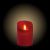 Candela Ø 7,5 x h 10 cm in cera ruvida Rossa, effetto fiamma, led bianco classic