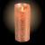 Candela Ø 7,5 x h 18 cm in cera ruvida Rame, effetto fiamma, led bianco classic