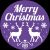 Gobo Ø37-23mm, 2 colori, per proiettore professionale, Merry Christmas con Renne e Cristalli 