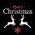 Gobo Ø37-23mm, per proiettore professionale, Merry Christmas con Renne e Cristallo