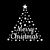 Gobo Ø37-23mm, 2 colori, per proiettore professionale, Albero di Natale Merry Christmas