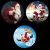 Set 3 gobos intercambiabili Ø30-20mm corone con Babbo Natale