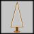 Albero di Natale triangolare Wood Natural, H 75 cm a luce fissa, bianco caldo 3000K