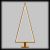 Albero di Natale triangolare Wood Natural, H 170 cm a luce fissa, bianco caldo 3000k
