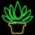 Pianta grassa luminosa 77 x H 81 cm, neon bifacciale, 672 led, bianco caldo e verde