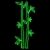 Bambù luminoso 73 x H 178 cm, neon bifacciale, 480 led, verde da esterno