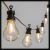 Catena luminosa 5,5 mt, 10 lampadine party light, filament led bianco caldo classic