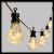 Catena luminosa 10,5 mt, 20 lampadine party light, 200 microled, bianco caldo classic