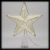 Puntale a Stella argento 23 microled a batteria, luce fissa, timer, bianco classic caldo