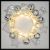 Catena luminosa a batteria 1,80 m, microled bianco classic, con decorazioni color argento