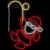 Babbo Natale appeso 55 x H 105 cm, neon bifacciale, 566 led, bianco caldo, freddo e rosso