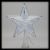 Puntale a Stella argento H 30 cm, 23 microled a luce fissa, bianco ghiaccio