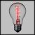 Lampadina E27 party light, filament led, rosso
