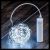 Catena luminosa a batteria 100 microled 9.9 m, giochi di luce bianco ghiaccio