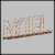 Scritta NOEL 3D con telaio in metallo|microled. Bianco caldo
