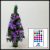 Albero di natale fibre ottiche H 100 cm multicolor e giochi di luce 