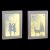Mix 2 pannelli decorati mirror infinity, soggetti natalizi, luce fissa, bianco caldo