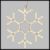 Fiocco di neve in tubo luminoso 50 cm, 384 led flashled, bianco caldo