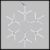 Fiocco di neve in tubo luminoso 70 cm, 576 led flashled diamond, bianco ghiaccio
