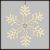 Fiocco di neve in tubo luminoso 60 cm, 840 led flashled, bianco caldo