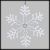 Fiocco di neve in tubo luminoso 60 cm, 840 led flashled diamond, bianco ghiaccio