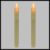 Set 2 candele in cera Ø 2,5cm x H23, moving flame, led bianco caldo
