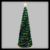 Albero conico 380 gocce di luce pixel led, H210 cm, multicolor