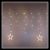 Tenda di luci decorata con stelle H80 cm, 150 led bianco caldo