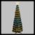 Albero conico 234 gocce di luce pixel led, H150CM, bianco classic e ghiaccio