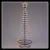 Albero conico H240cm con 342 gocce di luce bianco ghiaccio e bianco classic
