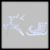 Renna luminosa con slitta H65cm 220 gocce led bianco ghiaccio