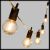 Catena luminosa 9,5 m, 20 lampadine E12 party light, filament led bianco caldo
