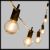 Catena prolunga 4 m, 10 lampadine E12 party light, filament led bianco caldo
