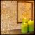 Set 3 candele in cera verde jade a coste, con moving flame, bianco caldo