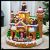 Villaggio di Natale|Candy Village con trenino in movimento e musiche natalizie, h 28cm