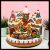 Villaggio|Candy Village con trenino rotante e musiche natalizie h 25cm