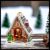 Villaggio di Natale|Ginger bread house con porta che si apre e si chiude, h 18 cm