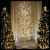 Albero luminoso champagne, h 120cm, 330 microled flashled diamond, bianco caldo e bianco freddo