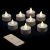 Set 8 candeline Tea Light a batteria, telecomando effetto fiamma classic
