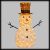 Pupazzo di neve 3D H70 cm
